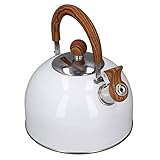 Wmmner Wasserkocher, 2,5L Fassungsvermögen Weiß 304 Edelstahl Schnelle Heizung Ergonomischer Griff Home