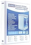 DONAU 2788164PL-09 Präsentationsringbuch Präsentationsordner Ringbuch Präsentation / Weiß / 4-D-Ring-Mechanik-Mechanik DIN A4 Füllhöhe 16 mm/ mit Taschen/ 1 Stück