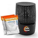 XL Luftentfeuchter ohne Strom - Raumentfeuchter anthrazit mit 2 Beuteln Granulat MADE IN GERMANY