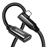 aceyoon USB C Verlängerung Winkel 1M, 240W/20Gbps/4K@60Hz USB C 3.2 Verlängerungskabel Stecker auf Buchse für iPhone 15 Pro Max, für MacBook Pro/Air XPS 15 Galaxy S23 S22
