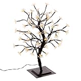 64 LED Baum mit Blüten Blütenbaum Lichterbaum warm weiß 45 cm hoch Trafo IP44 Timer Weihnachtsbeleuchtung Weihnachtsdeko Lichterdeko