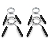 Voarge Hantelstange Federverschluss 4 Stück Gewicht Hebel-Klemmen für Hanteln, Hantel-Klammern für Hanteln, Gewichtheben, Hantelbefestigung, Feststeller, 30mm, Federclip, Hantel
