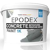 EPODEX® 1K CONCRETE PAINT | Betonfarbe Garage| Steinfarbe | 45 Farben Bunt | Wände & Böden aus Beton, Holz und Mauerstein | Abriebfest | Mengenrabatt 1-26Kg