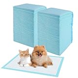 Foymlon 100 Stück Welpen Unterlagen, 33 x 45 cm PIPI Matten für Hunde, Puppy Pads mit 6 Schichten Design, Schnell Trocknen und Feuchtigkeit Absorbieren, Geeignet für Hunde, Katzen und Schweine