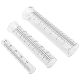 Sewroro 3 Stück Glas Regenmesserset Außenbereich mit Präziser Skala – 5In 6In 7In Regenmesser für Genaue Niederschlagsmessung