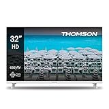 Thomson 32 Zoll (80 cm) Easy TV HD LED Weiß Fernseher – 32HD2S13W - 2023