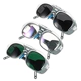 NUOBESTY 3 Paare Welding Glasses mit Austauschbaren Linsen Schutzbrille für Schweißer Ergonomisches Design Hohe für Sicheres Arbeiten Vielseitig Einsetzbar Beim Schweißen und Löten