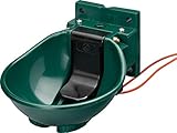 Lister Heizbares Tränkebecken SB 2 H mit Heizkabel 24 Volt / 33 Watt (Frostschutz bis ca. -20°C) - mit Druckzungenventil 24 Volt - Tränke Kuh Kühe Rinder Pferd Pferde Stall
