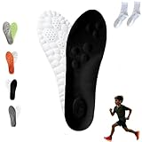 Footfix-Massageschuhsohlen für Kinder, 4d OrthopäDische Einlegesohlen, Shock-Absorbing Heel Support, Superweiche Footstr Insoles für Kinder Ab 7 Jahre (4PC,45-46)