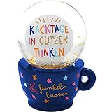 H:)PPY life Traumkugel Motiv 'Funkeln' | Schneekugel, Glas, Polyresin, Motivdruck | Geschenk, Dekoartikel | 47379
