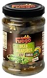 Fuego - Diced Jalapeños | Grüne Pfefferschoten in Würfeln | Spicy Topping für die TexMex Küche | 125 g (Abtropfgewicht) im Glas