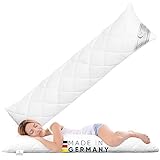 Moon Luxury XXL Seitenschläferkissen/Stillkissen 40x200 mit enormer Stützkraft durch Visco-Spaghetti Bezug 100% Baumwollperkal