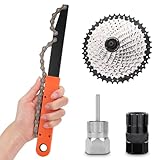 Fengzio Fahrrad Kettenpeitsche mit Zahnkranzabzieher und Abzieher Universal kassettenabzieher kettenpeitsche und abzieher Set Kassettenabzieher Kit
