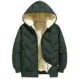Jungen Mantel Kinder Unisex Winterjacke für Mädchen Daunenjacke Teddy Gefüttert Wintermantel Winter Warm Steppjacke Schwarz Winddicht Kapuzenjacke Puffer Jacken Einfarbig Daunenmantel
