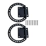 YiNLuax 2 Stück Massive Metall Krawattenringe Für Pferde Mit Dehnschrauben Hufeisenkreuze Robuste Pferdehalsringe Langlebige Hufeisenkreuze Zum Festbinden