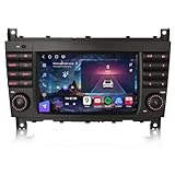 Erisin 8GB+128GB Qualcomm 8-Kern Android 14 Autoradio GPS Navi für Mercedes C-Klasse W203 CLC Klasse W203 C180 G-Klasse W463 7' IPS Touchscreen CarPlay Android Auto Bluetooth DAB+ WiFi 4G DSP Canbus