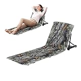 Strandstuhl flach zusammenklappbar | Strandliege faltbar wasserdicht – atmungsaktive Picknick-Rasenstühle mit doppeltem Verwendungszweck zum Sonnenbaden des tragbaren Stuhls