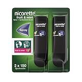 NICORETTE Spray mit minzigem Fruchtgeschmack – Rauchen aufhören mit Nikotinspray – 1 Spray ersetzt bis zu 150 Zigaretten – zur Raucherentwöhnung 2x 2Stk.