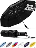 Repel Umbrella Windproof Travel Umbrellas for Rain - Easy Auto Open Close, Durable & Compact Umbrella, Strong Fiberglass Frame, Waterproof Canopy - Backpack, Purse, Portable Umbrella for Travel