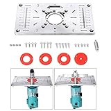 Aluminium Router Tabelle Einlegeplatte, Praktisches, Sparen Sie Aufwand, Trim Router Tabellen Platten Holzbearbeitung Flip Trimming Brett FüR Die Holzbearbeitungsbank Anbringen