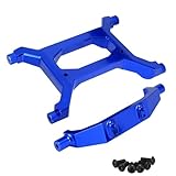 POSLAB 2 stücke Metall Hinten Untere Chassis Strebe Rahmen Unterstützung, for Axial SCX6 for Jeep for JLU for Wrangler AXI05000 1/6 RC Crawler Spielzeug Auto Upgrade Teil (Color : Blue)