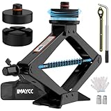 3T Neu Universelle Wagenheber IMAYCC Scherenwagenheber für Auto mit 2Pcs Gummiauflage, Tragbarer Wagenheber mit Radmutternschlüssel, Auto-Notfallset für SUV MPV Tesla Ideal für Wartung Reparatur