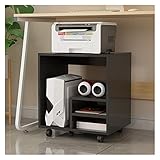 FRANCES Druckerständer Druckerständer Rack Büro Laser Multifunktionsdrucker Kopierer Scanner Rack Rack Multifunktionsregal Computer Hauptrahmen Druckerständer mit Stauraum (Farbe: Schwarz)