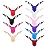 Tanga Herren Erotisch Seamless G Strings Sets Männer Bikini Bulge Pouch Thong Sexy Badeanzug Unterhose Ausbuchtung T-Back Unterwäsche Mehrfarbig 10 Teilig