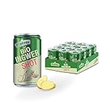 Pfanner Bio Ingwer Shot (12 x 0,15 l) - 100% Direktsaft - Natürlicher Immun Shot, Ingwersaft, Energy Shot, Ingwershot