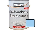 Primaster Schwimmbeckenbeschichtung 750ml Poolblau Seidenmatt Schwimmbadfarbe