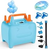 OWill Elektrische Luftpumpe,2 in 1 Luftpumpe Elektrisch für Aufblasbar und Ablassen,Luftballonpumpe mit 6 Luftdüse,Luftpumpe elektrisch Tragbare für luftmatratze,luftmatratze Pool,schwimmring,Party