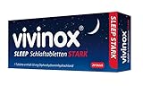 vivinox SLEEP Schlaftabletten stark: Schlafmittel für Einschlafen & Durchschlafen, mit Diphenhydramin bei Schlafstörungen, 20 Stück