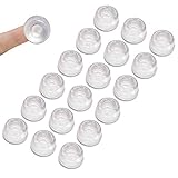 Uni-Fine 18 Stück 22mm Gummipuffer Transparent Schutzpuffer Elastikpuffer Selbstklebende Turstopper Wand Gumminoppen Anschlagpuffer für Schränke, Möbel, Lautsprecher, Kunsthandwerk, Elektrogeräte