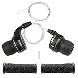 MEGHNA 21 Speed Fahrrad Schalthebel 3x7 Revoshifter Set 7 Fach Drehgriff-Schalter Twist-Schalthebel für Fahrräder Rennrad Mountainbike Citybike Faltrad Fahrradzubehör
