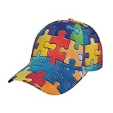 Baseballmützen für Herren und Damen, verstellbare Kappen für Lauftraining und Outdoor-Aktivitäten, alle Jahreszeiten, Buntes Puzzle 11, Einheitsgröße