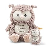 Steiff Kuscheltier Ollie Eule Spieluhr, Süßes Stofftier, Jungen, Mädchen & Babys ab 0 Monaten, Friends, Plüschtier 21 cm, Beige, 241840