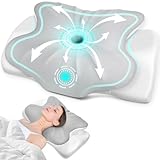 Fwiull Nackenkissen Kopfkissen, Anti Schnarch Kissen, Memory Foam Kissen Ergonomisches, Nackenstützkissen Orthopädisches, Nackenkissen Seitenschläfer für Seiten, Rücken & Bauchschläfer