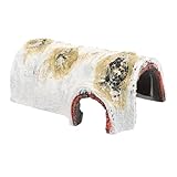 Warmhm Reptilien Versteck Höhle aus Harz Dekorative Baumstamm Deko für Aquarien und Terrarien für Fische und Reptilien