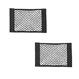 Dreamil Kofferraum Netztasche Auto 2 Stück Kofferraumnetz 40x25cm Aufbewahrungsnetz Universal Gepäcknetz Elastisch Schutznetz Trennnetz Organizer Netz Autozubehör für Auto/SUV/KFZ Schwarz