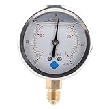 TS - PGGZ604 1/4 BSP Y60 radialer, ölgefüllter Vakuumdruckmesser, Druckmessgerät aus Edelstahl für die chemische Industrie, die Hausheizung und den Bergbau