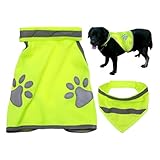 FDGGT 1 Stück Reflektierende Haustierkleidung, 1 Stück Reflektierender Haustierschal, Haustierkleidungsset, Fluoreszierende Hundeweste, Haustierbedarf