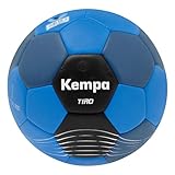 Kempa Tiro Handball für Kinder, gewichtsreduzierter Trainingsball und Spielball, blau/schwarz in Größe 1