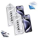 Generisch Innerous Displayschutzfolie, luxuriöser Sichtschutz – staubfrei und blasenfrei, 2er-Pack Anti-Spy-Panzerfolie mit Montagerahmen für das iPhone (2, HD, für 14 Pro Max)