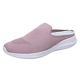 Orthopädische Schuhe Damen Leicht Joggingschuhe Hinten Offen Air Cushion Sommerschuhe Mesh Laufschuhe Schicke Damen-Walkingschuhe Orthopedic Orthoback Schuhe Fitness Fürtrekking Workout Running