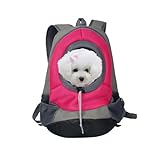BESPORTBLE Haustier Hund Tasche hundekotbeutel pet Backpack Dog cage hundetüten Haustierreisetasche Haustierrucksack Haustier Hund Fronttasche Katze Fronttasche Rucksackträger für Hunde Rosy