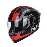 Modularer Motorradhelm Klapphelm Für Herren Und Damen Motorrad-Und E-Bike-Helm ECE Zertifiziert Wintertauglicher Integralhelm Mit Doppelvisier C,M=(57-58CM)