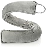 COM-FOUR® Zugluftstopper, extra Schwerer Windstopper MTI Kordel, effektiver Luftzugstopper, Gute Abdichtung gegen Zugluft und Wärmeverlust, Türvorleger (Hellgrau)