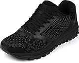 WHITIN Herren Turnschuhe Sportschuhe Atmungsaktiv Laufschuhe Joggingschuhe Für Männer Sneakers Fitnessschuhe Leichte Bequeme Freizeit Schuhe Schwarz Größe 46