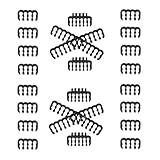 PAMINGONO 24 Stück Teiliges Power Cord Comb Kit Heavy Duty Kabelkamm für Effektives Kabelmanagement Am Schreibtisch Installieren Kompatibel mit PC Stromkabeln für Saubere Kabelorganisation