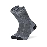 Think About Merino Outdoor 3er Pack Mid Wandersocken Dunkelgrau: Merinosocken zum Wandern, Trekking & Zuhause – Kratzfrei, Atmungsaktiv, Gepolstert – Ideales Fußklima -Merinowolle & Polyamid, 42-44